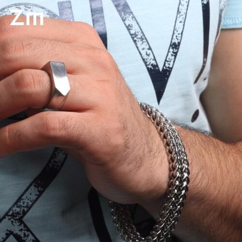 New Stylish Stainless Steel Charm Rings Silver Color Ring Rose Gold Ring Men Jewelry Mens Rings Male Men Jewelry