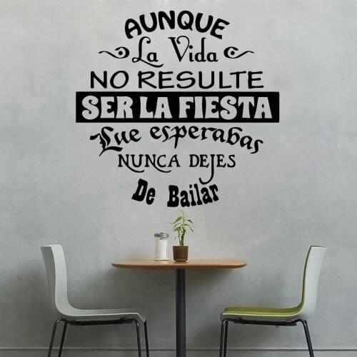 New Spanish Phrase Sentences Wall Sticker Modern Fashion Living Room Bedroom Home Decor Wall Decals Vinyl Art Murals