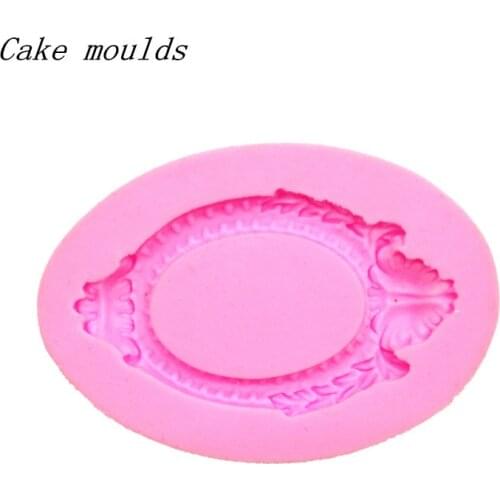 Wholesale Silicone Mold K076 Mini Vintage Frame shape Clay mold Decoration Fondant cake mold Free shipping