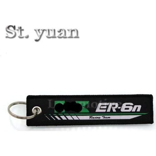 Suitable for Kawasaki ER6N ER6F ER-6N ER-6F Kawasaki Motorcycle embroidered keychain key ring key hanging buckle
