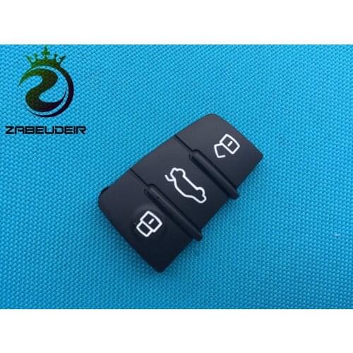 1Pcs Of New Rubber Pad For Audi A3 A4 A5 A6 A8 Q5 Q7 TT S LINE RS Remote Key Keyless Fob 3 Buttons Shell Blank Car Accessories
