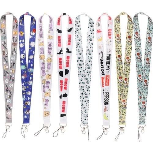 Ransitute R1485 Cartoon Boy Good Friend Card Holder ID Holder Student Hanging Neck Bus Card Holder Staff Card With Lanyard