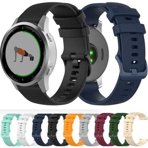 For Garmin vivoactive 4 4S Venu 2 2s Silicone Watch Band Strap Replacement sports Wriststrap Small Plaid Bracelet Watchband
