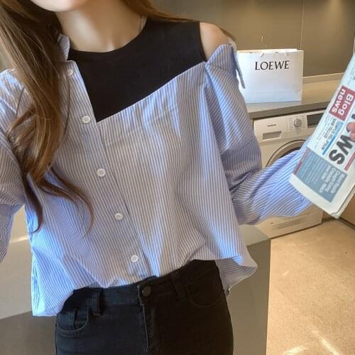 YONG YAO HONG Women's Striped Shirts