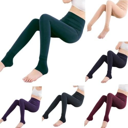 Women Winter Thick Warm Pants Hight Waist Fleece Lined Thermal Stretchy Slim Skinny Leggings