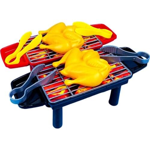 1:12 Scale Dollhouse Barbecue Grill BBQ Tool Outdoor Mini Barbecue Rack Clip Chicken Set Gadget