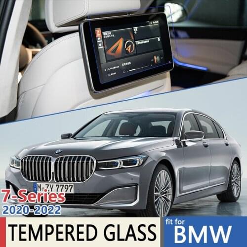 For BMW 7-Series 2020 2021 2022 MK6 G11 G12 Car Rear seaT Display Film 2 PCS Full Screen Protector Tempered Glass Accessories