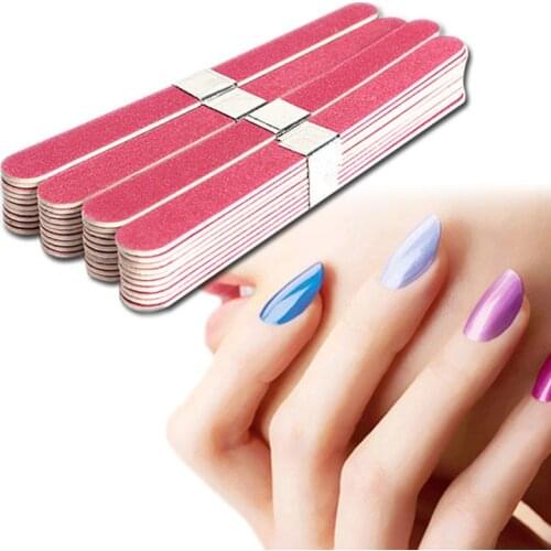 40pcs/Lot Nail Files Salon Nail Art Buffing Grit Sand Fing Nail Art Tool Accessories Sanding File UV Gel Polish Tools