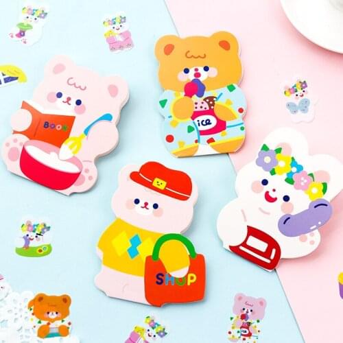 40pcs/cute cartoon rabbit bear decorative sticker DIY diary photo album scrapbook diary stationery sticker school supplies