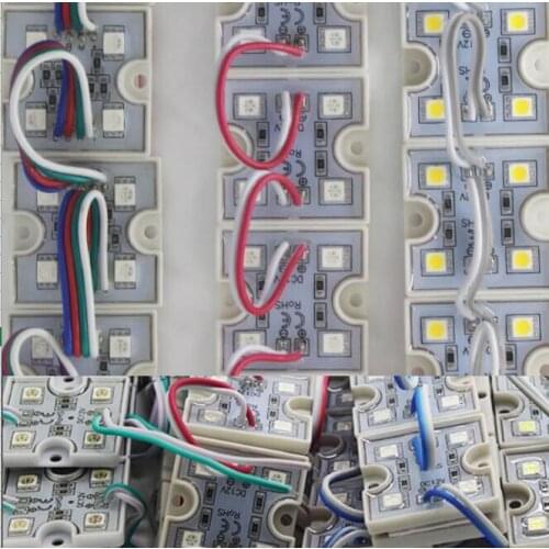 5050 RGB LED module waterproof LED pixel module light for sign and channel letters SMD5050 DC12V 4 led white red blue yellow