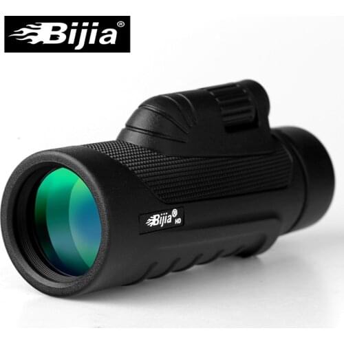 BIJIA 10x42 Monocular multicolor Travel Telescope BAK4 Prism Multilayer Coating Hand Focus For Hunting Spotting Scope
