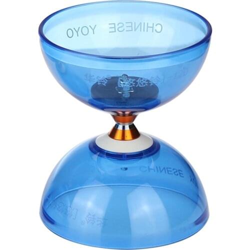 Big L# Yoyo 5 Bearing Diabolo Set Metal Head Sticks Transparent Blue Purple Green Red String Bag 2020 New Kongzhu