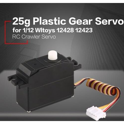 25G Plastic Servo Steering Gear Servo For 1/12 Wltoy 12428 12423 12628 Rc Car Model Steering Part Accessories Mini Rc