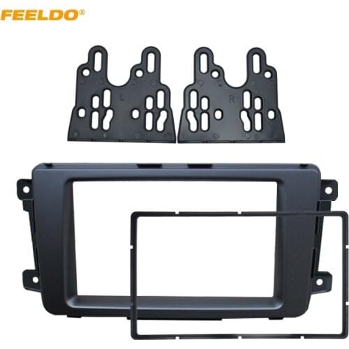 FEELDO 2DIN Car Stereo Audio Radio Fascia Frame For MAZDA 2009 Cx-9 2007-2016 CD/DVD Plate Trim Panel Dash Mount Kit #5009