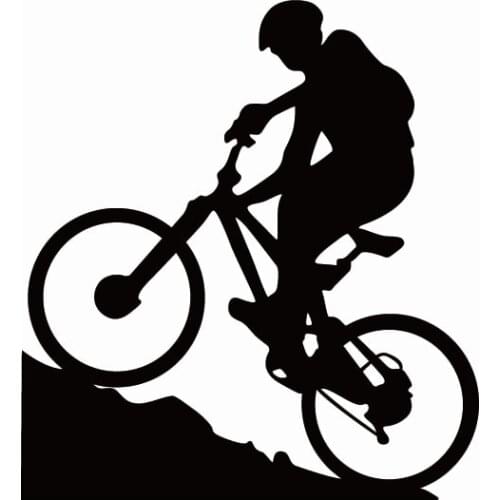 Mountain Biking Silhouette Styling Extreme Sports Bicycle Boy Car Sticker Exterior Accessories KK Vinyl Decals 12cm*11cm