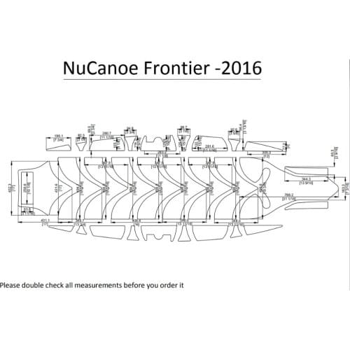 2016 NuCanoe Frontier Kayak Boat EVA Decking Mat Pads Kit 1/4"