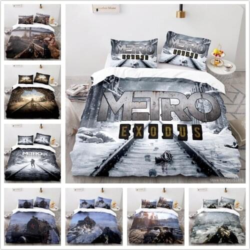 Metro Exodus 3D Games Printed Duvet Cover Set Twin Full Queen King Size Bedding Set Bed Linens Bedclothes Home Textile for Home