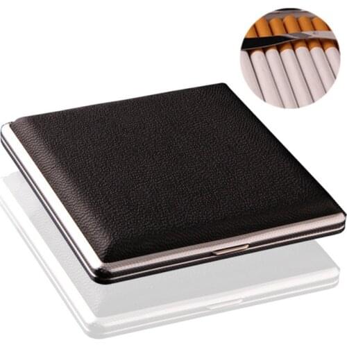 Leather Cigar Cigarette Tobacco Case Holder Pocket Box Storage For 20 Cigars USA Smoking Accessories Cigarette Storage Cover