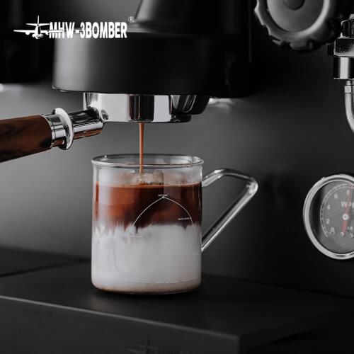 MHW-3BOMBER 260ml Elf Coffee Cup Borosilicate Glass Heat Resistant Transparent Bottle With Scale Interesting Original Design