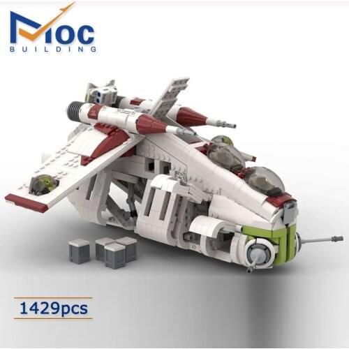 NEW Space War UCS The Republic Gunship Star Tie Fighter Star MOC-37069 Building Blocks Set DIY Bricks toys for Kid Gifts