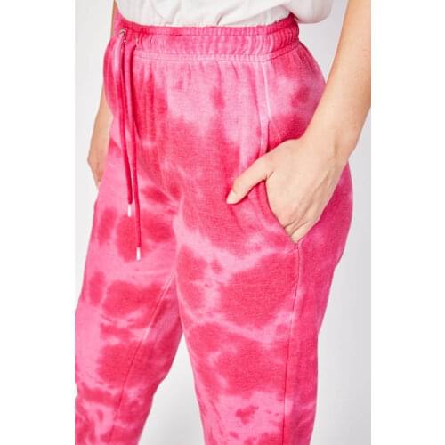 2021 autumn and winter new style trousers casual sports tie-dye trousers loose European and American ins wind high-waisted feet
