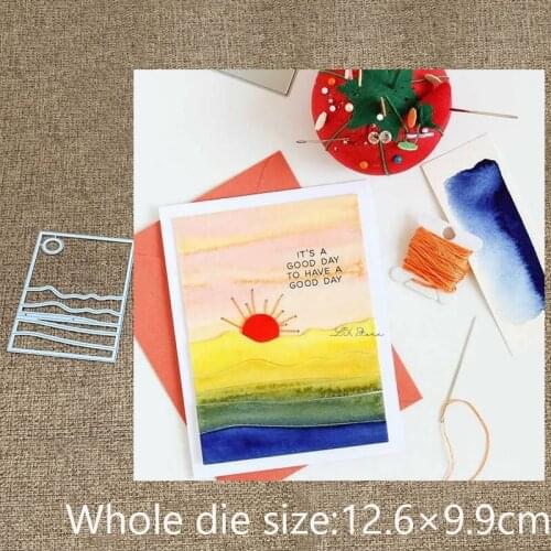 New Design Craft Metal stencil mold Cutting Dies Sun hillside sea wave frame scrapbook die cuts Album Paper Card Craft Embossing