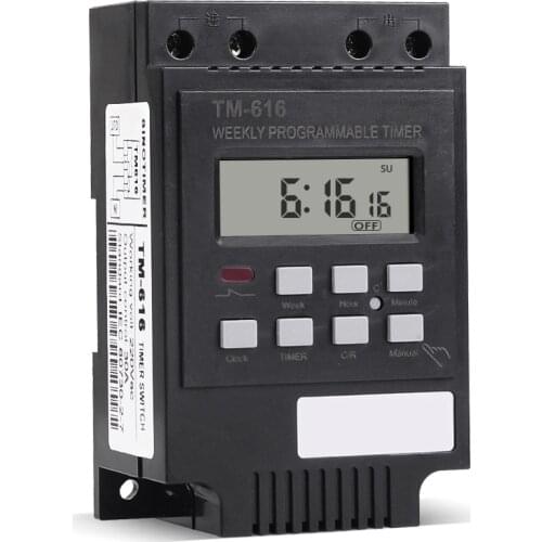 SINOTIMER 30A Load 7 Days Programmable Digital TIMER SWITCH Relay Control 220V Din Rail Mount, FREE SHIPPING
