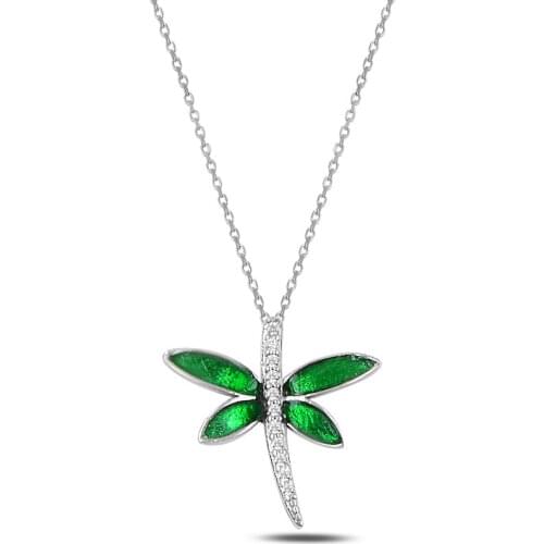 Silver Dragonfly Necklace