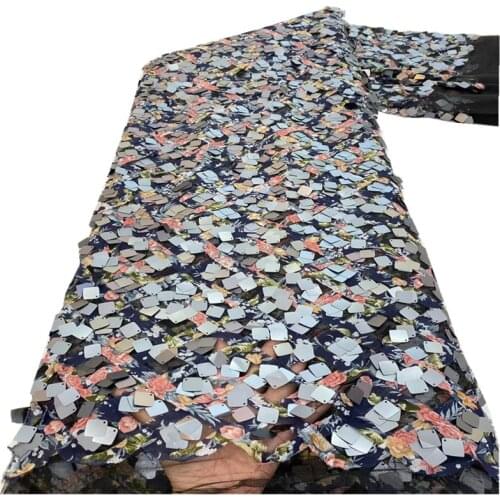 SJ Lace French Sequins Lace Fabric African Lace Fabric 2021 High Quality Lace Nigerian Lace Fabrics For Party Dress Sewing r3-64