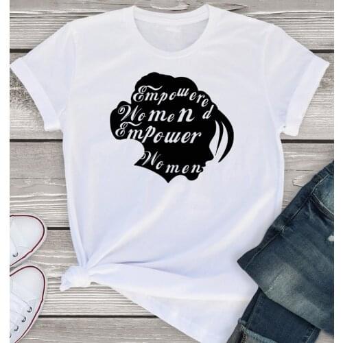 Skuggnas New Arrival Empowered Women Graphic Hipster T-Shirt Powerful Feminist t shirts Women Grunge Vintage Shirt grunge Tops