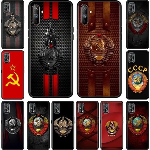 Vintage USSR CCCP Soft Silicone Cover For Realme 6 7 Pro C21 C3 XT 5 X50 8 7i GT Neo C11 C15 C20 C25 Shockproof Phone Case Shell