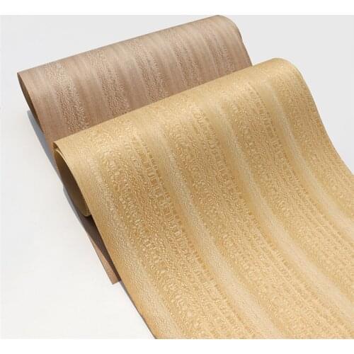 Reconstituted Natural Genuine Yellow Brown Lacewood Wood Veneer for Furniture about 60x250cm 0.3mm thick