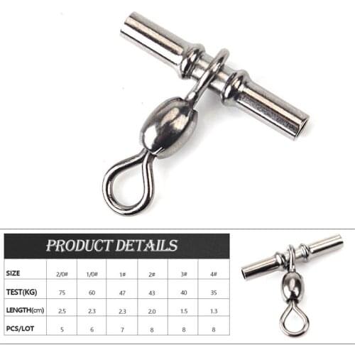 High Quality 1 Pack 1# 2# 3# 4# Cross-Line Crane Fishing Swivel Fish Hook Lure Connector Terminal Pesca Fishing Tackle