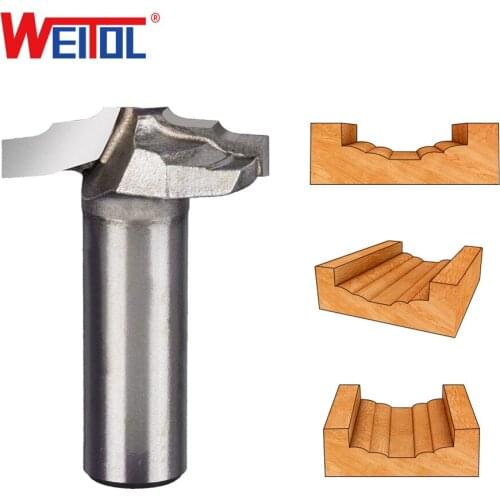 WeiTol 1/2 Shank Woodworking Wood Cutter Large Diameter Woodworking Trimming Milling Cutter Wood Cutters Tool