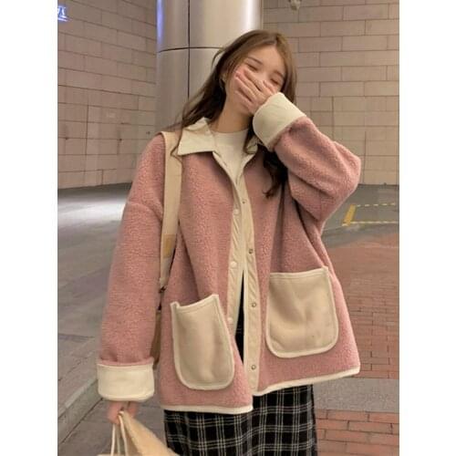 Womens clothes spring and autumn loose thick coat jackets for women