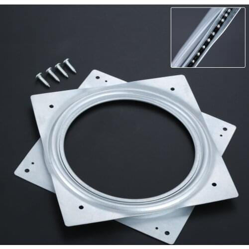 1PC 6 inch Square Bearing Swivel Plate Square Lazy Susan 360 Degree Rotating Rolling Turntable 300 lbs Bearings Plate with Screw