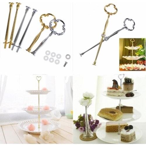3-Tier Cake Plate Stand Handle Fitting Hardware Rod Wedding Party Decor