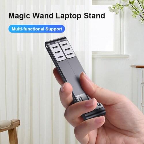 3 in 1 Foldable Aluminum Laptop Stand Portable Desktop Notebook Holder Desk Notebook Support For 7-15 inch Macbook Pro Air