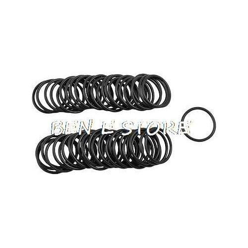 50 +-2% Pcs Black 26mm OD 2mm Thickness Nitrile Rubber O-ring Oil Seal Gaskets