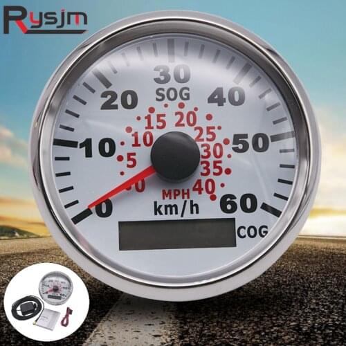 85mm Car Boat 60KMH GPS Speedometer Odometer Speedometer Gauge With Red Backlight for Motorcycle Auto Truck Yacht 9~32V