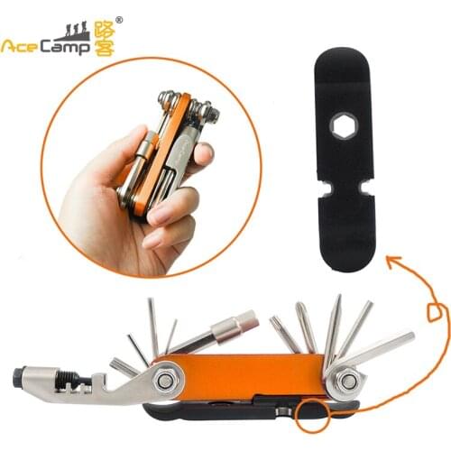 AceCamp All in 1 Bike Tools Bicycle Survival Set Wrench Screwdriver Kit Pocket Size Portable Multifunction Repair Tool Kit