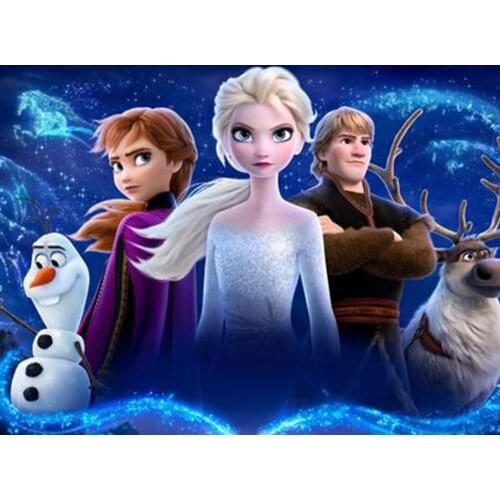 Disney 5D DIY Diamond Painting Frozen and Aladdin Full Circle Diamond Embroidery Exquisite Handmade Decoration Hanging Painting