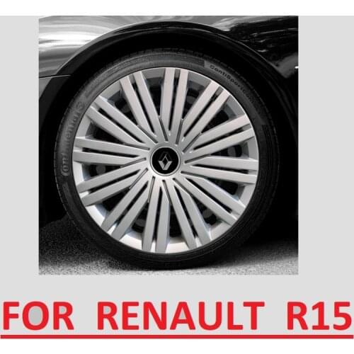 Car Wheel Rim Cover R15 Flexible Caps For Renault Clio Megane Fluence Kangoo Scenic 15 inch 4pcs/set VW Emblem ABS Plastic