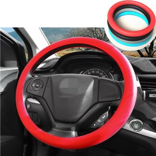 Car styling Hot silicone car steering wheel cover For Renault Koleos Clio Scenic Megane Duster Sandero Captur Twingo