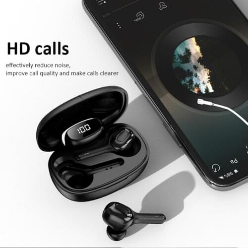 Digital display T9S large capacity charging bin Bluetooth headset TWS wireless waterproof sports headset 5.0