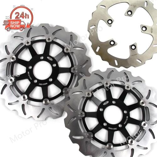 For Kawasaki ZRX1200S 2001 - 2006 Front Rear Brake Disc Disk Rotor Kit ZRX 1200 S R ZRX1200 1200S 2002 2003 2004 2005 BLACK GOLD