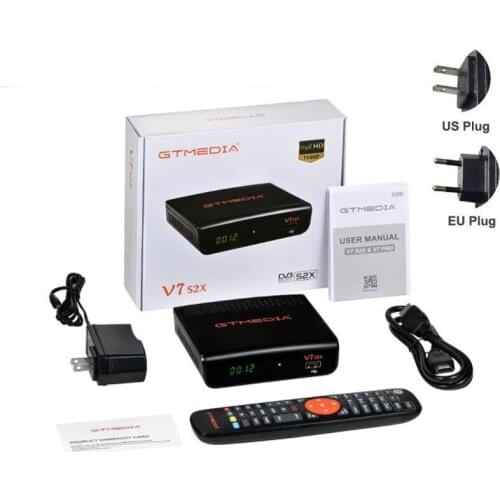 GTMEDIA V7S2X TV Receiver V7 S2X USB Digital Top Box 1080P Decoder TV Box for DVB-S2 DVB-S2X Support H.265 Upgrade Freesat V7S