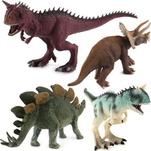 Simulation Animal Dinosaur Figure Doll Kids Toys Stegosaurus Triceratops Carnotaurus Dinosaur Toy Childrens Gift Decoration