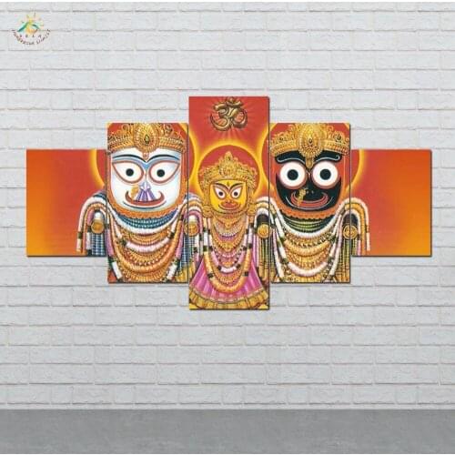 Hindu God Lord Wall Art HD Prints Canvas Art Painting Modular Picture And Poster Canvas Painting Decoration Home 5 PIECES