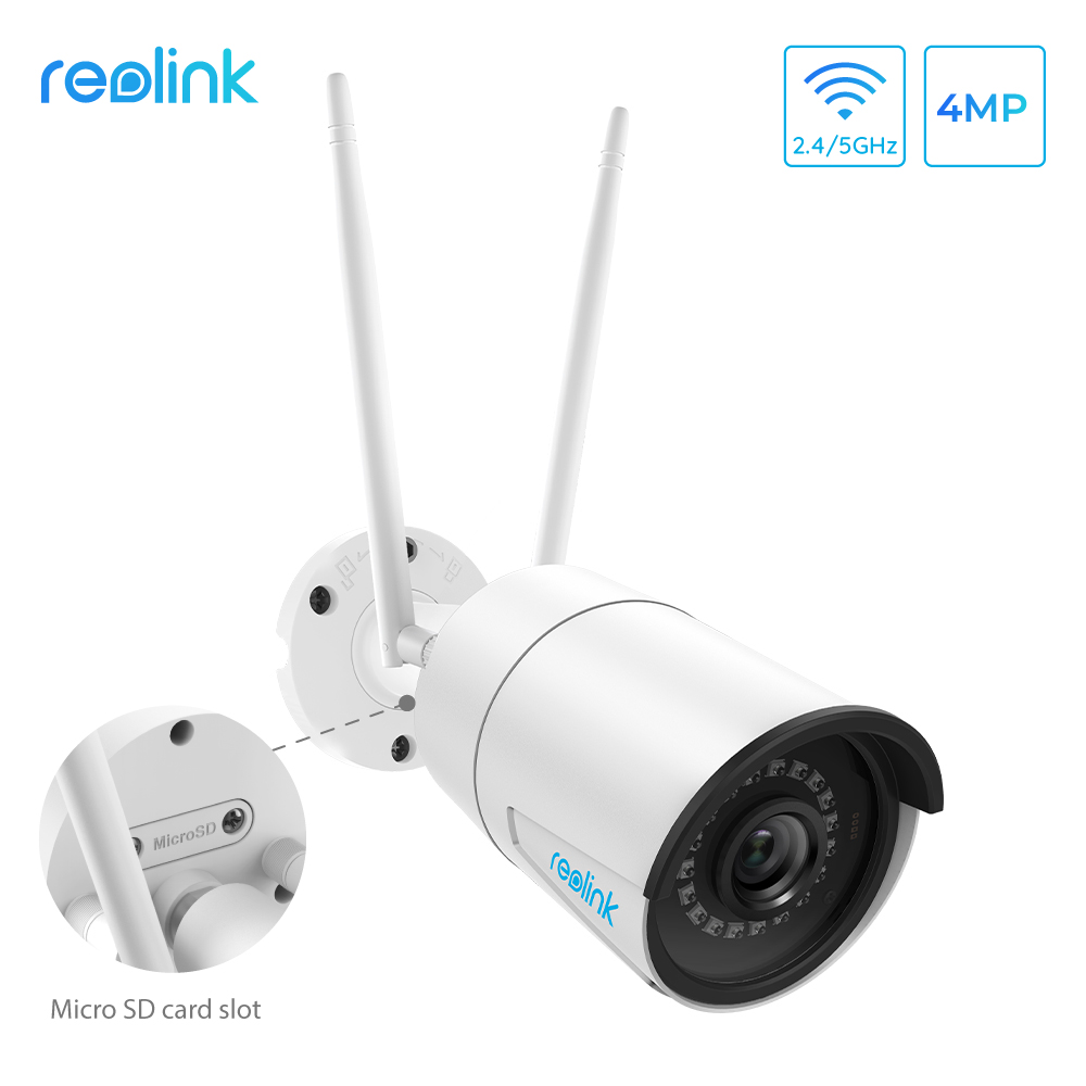 Reolink RLC-410W 4MP 2560 x 1440 2.4G&5G Surveillance Outdoor WiFi Camera HD IP Camera Wireless Weatherproof Security Camera